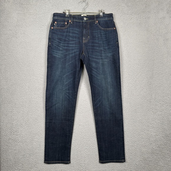 Flint & Tinder Jeans Mens 31x32 Blue Straight Stretch Denim Staple Everyday‎ - Picture 1 of 14